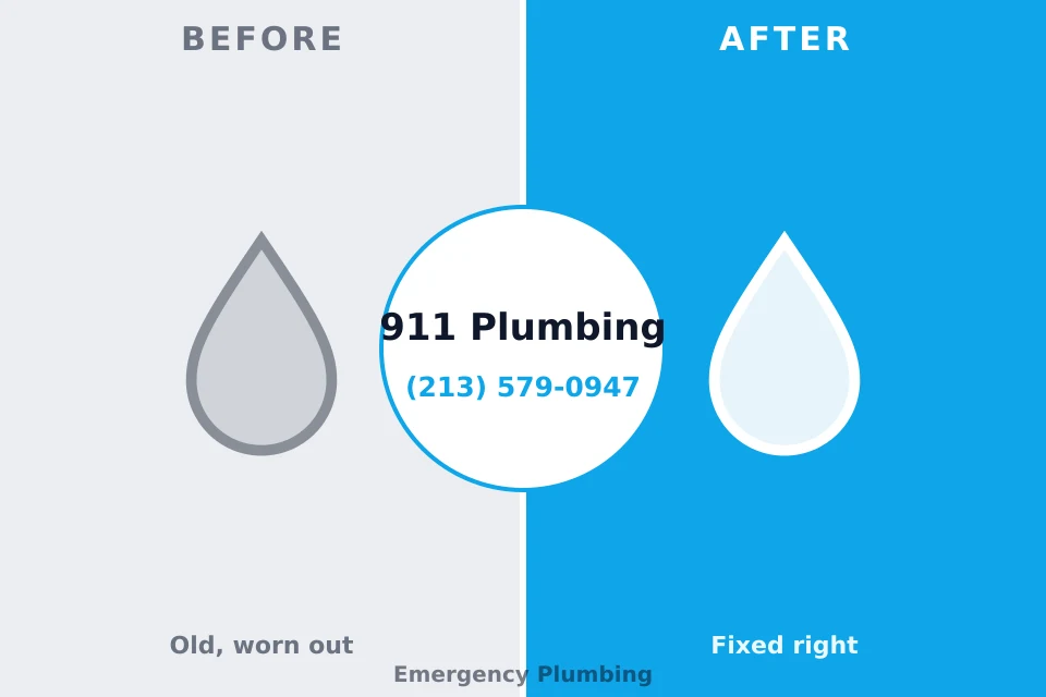 Before and after: plumbing repair Oak Grove Heights, AR